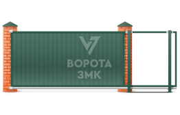 Ворота откатные сэндвич 2500×3000 ЗМК-7807