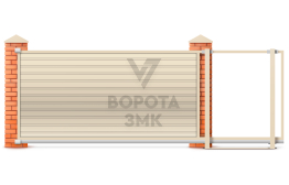 Откатные консольные ворота 2500×3000 ЗМК-7159
