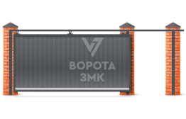 Откатные ворота на верхних роликах 3200×2200 ЗМК-7417
