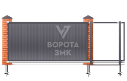 Откатные ворота 4000×2000 Херман ЗМК-6943
