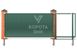 Откатные ворота сэндвич 4000×2000 ЗМК-7813