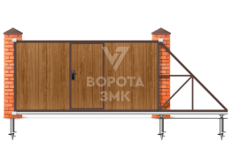Откатные ворота под ключ 7 метров 7000×2300 ЗМК-8099