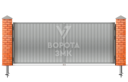 Оцинкованные ворота 2500×3000 ЗМК-5437