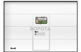Подъемно-поворотные гаражные ворота с дверью 3000×2500 ЗМК-9785